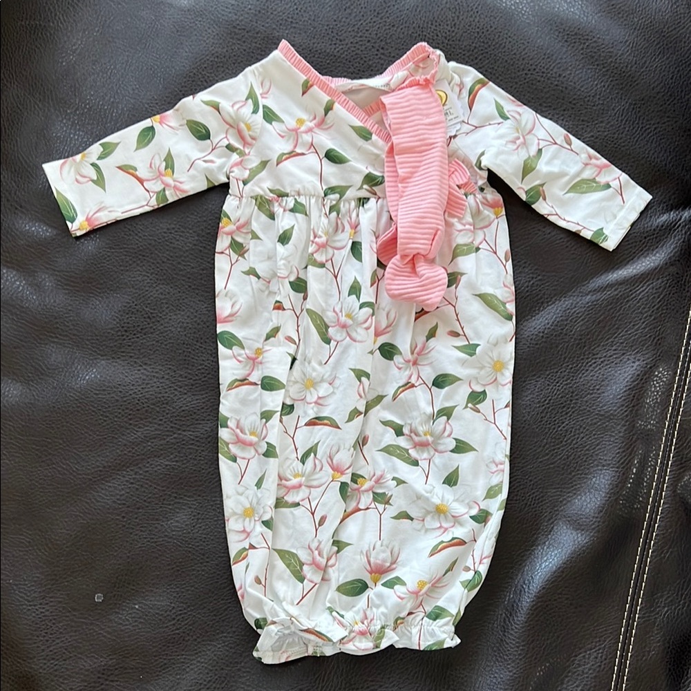 Floral Kids Pajamas with Pink Accents
